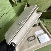 Gucci GG Marmont Leather Mini Chain In White 497985  - 6