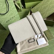 Gucci GG Marmont Leather Mini Chain In White 497985  - 4