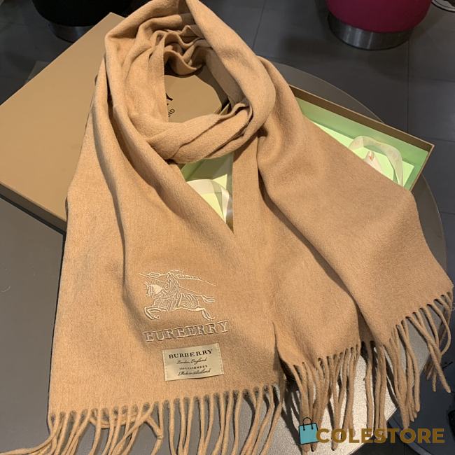 Burberry Scarves Embroidered-Logo Scarf  - 1