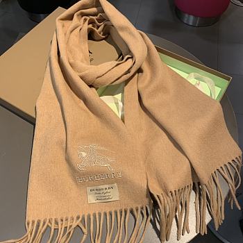 Burberry Scarves Embroidered-Logo Scarf 