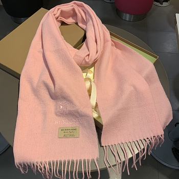 Burberry Scarves Embroidered-Logo Scarf In Pink 