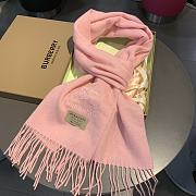 Burberry Scarves Embroidered-Logo Scarf In Pink  - 3