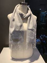 Burberry Scarves Embroidered-Logo Scarf In Grey  - 3