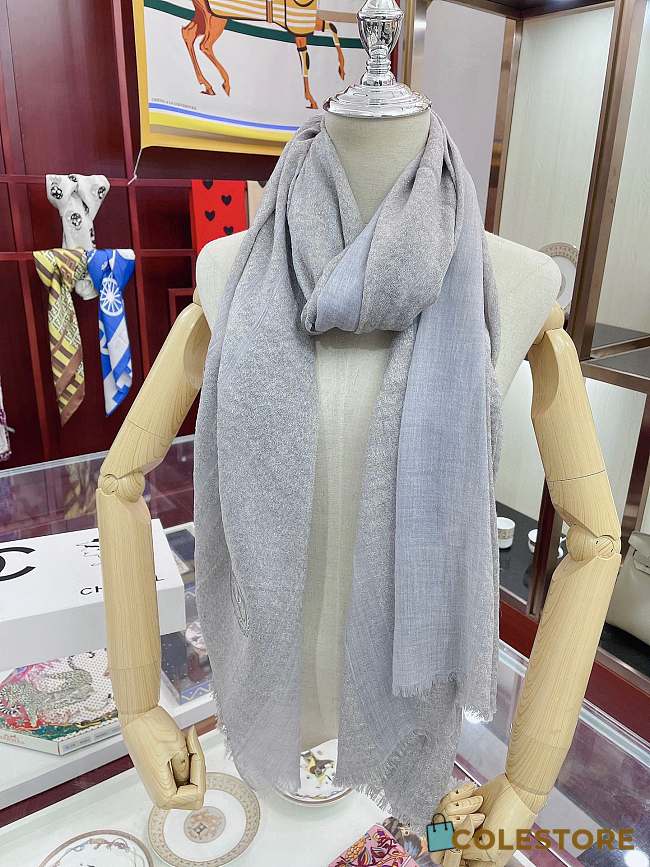 Chanel Scarves Fabric In Grey - 1