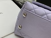 Chanel Coco Mini Handle Bag In Purple Size 23cm - 2