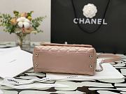 Chanel Coco Mini Handle Bag In Beige With Purple Hardware  - 3