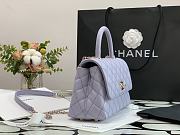 Chanel Coco Mini Handle Bag In Purple Hardware  - 2