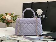 Chanel Coco Mini Handle Bag In Purple Hardware  - 4