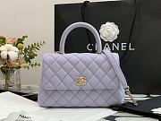 Chanel Coco Mini Handle Bag In Purple Hardware  - 5