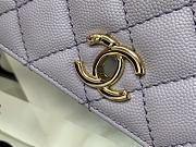Chanel Coco Mini Handle Bag In Purple Hardware  - 6
