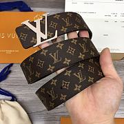 Louis Vuitton Monogram Belt 2 Sides Silver Hardware - 2