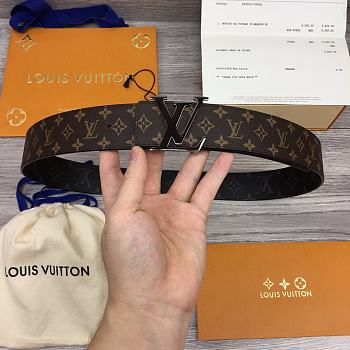 Louis Vuitton Monogram Belt 2 Sides Black Hardware