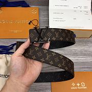 Louis Vuitton Monogram Belt 2 Sides Black Hardware - 2