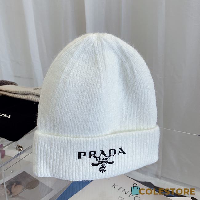 Re-Nylon Gabardine And Wool Cap In White - 1