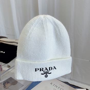 Re-Nylon Gabardine And Wool Cap In White