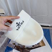 Re-Nylon Gabardine And Wool Cap In White - 4