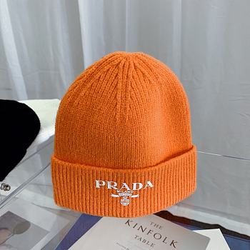 Re-Nylon Gabardine And Wool Cap In Orange