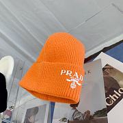 Re-Nylon Gabardine And Wool Cap In Orange - 4