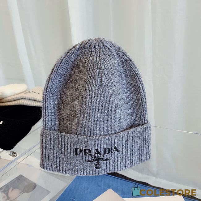 Re-Nylon Gabardine And Wool Cap In Grey - 1