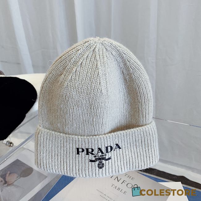 Re-Nylon Gabardine And Wool Cap In Beige - 1