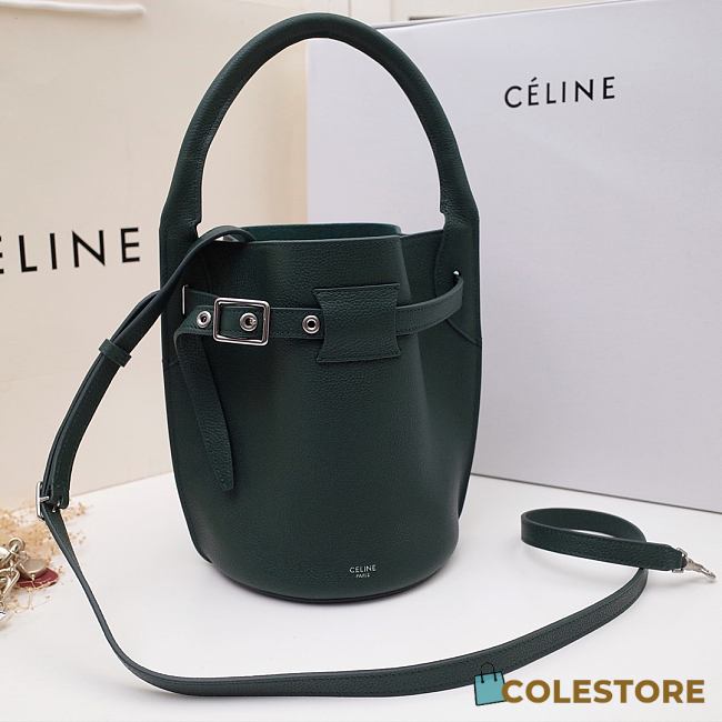 Celine Women Big Bag Nano Bucket in Khaki Smooth Calfskin Size 21x15x15cm - 1