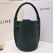 Celine Women Big Bag Nano Bucket in Khaki Smooth Calfskin Size 21x15x15cm - 6