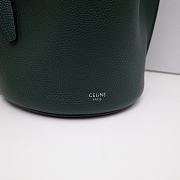 Celine Women Big Bag Nano Bucket in Khaki Smooth Calfskin Size 21x15x15cm - 5