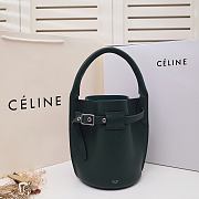 Celine Women Big Bag Nano Bucket in Khaki Smooth Calfskin Size 21x15x15cm - 3