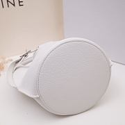 Celine Women Big Bag Nano Bucket in White Smooth Calfskin Size 21x15x15cm - 4