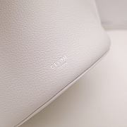 Celine Women Big Bag Nano Bucket in White Smooth Calfskin Size 21x15x15cm - 3