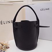 Celine Women Big Bag Nano Bucket in Black Smooth Calfskin Size 21x15x15cm - 5