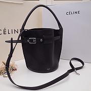 Celine Women Big Bag Nano Bucket in Black Smooth Calfskin Size 21x15x15cm - 4