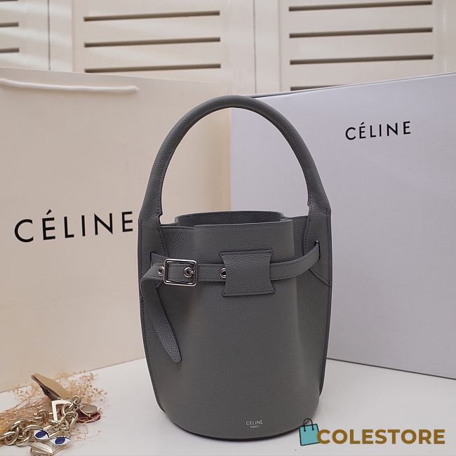 Celine Women Big Bag Nano Bucket in Grey Smooth Calfskin  - 1