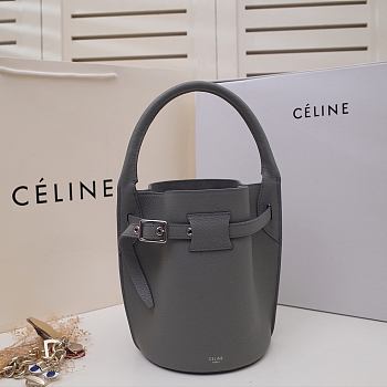 Celine Women Big Bag Nano Bucket in Grey Smooth Calfskin 
