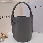 Celine Women Big Bag Nano Bucket in Grey Smooth Calfskin  - 4
