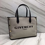 Givenchy Bond Mini Black Leather-Trimmed Studded Canvas Tote - 1