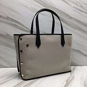 Givenchy Bond Mini Black Leather-Trimmed Studded Canvas Tote - 4