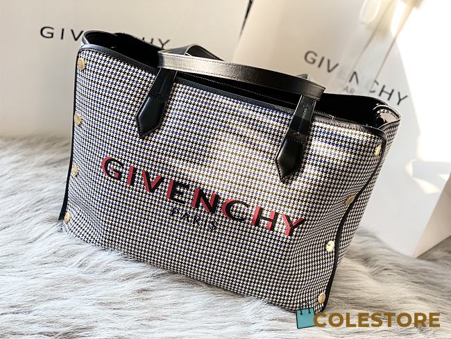 Givenchy Bond Shopper Houndstooth Canvas Medium Tote - 1