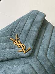 YSL Lou Lou Medium Blue Denim Bag 630951 Size 31cm - 4