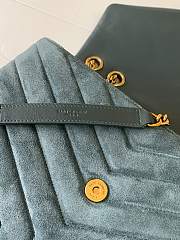 YSL Lou Lou Medium Blue Denim Bag 630951 Size 31cm - 3