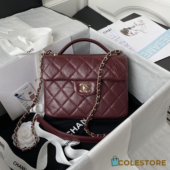 Chanel Reissue 21k In Red AS2892 Size 20X15X6.5cm - 1