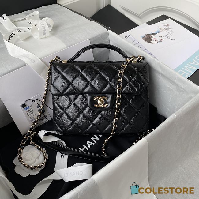 Chanel Reissue 21k In Black AS2892 Size 20X15X6.5cm - 1