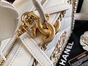 Chanel White Quilted Leather CC Filigree Chain Around Vanity Case Bag - 2