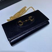 Gucci Horsebit 1955 Chain Stap Wallet In Black 62189 - 4