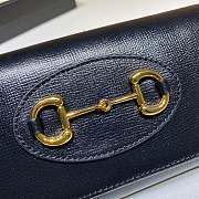 Gucci Horsebit 1955 Chain Stap Wallet In Black 62189 - 3