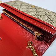 Gucci Horsebit 1955 Chain Stap Wallet In Red Canvas Leather 62189 - 6