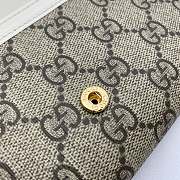 Gucci Horsebit 1955 Chain Stap Wallet In White Canvas Leather 62189 - 4