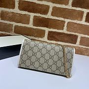 Gucci Horsebit 1955 Chain Stap Wallet In White Canvas Leather 62189 - 2