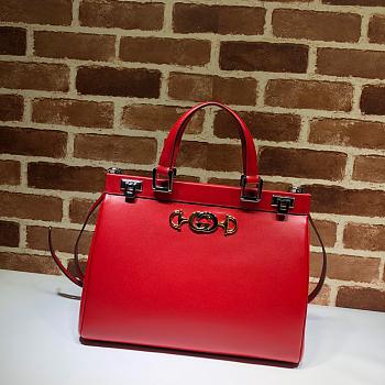 Gucci Zumi Small Top Handle Bag Zumi In Red 56971 