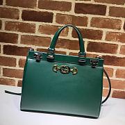 Gucci Zumi Small Top Handle Bag Zumi In Blue Forest 56971  - 1